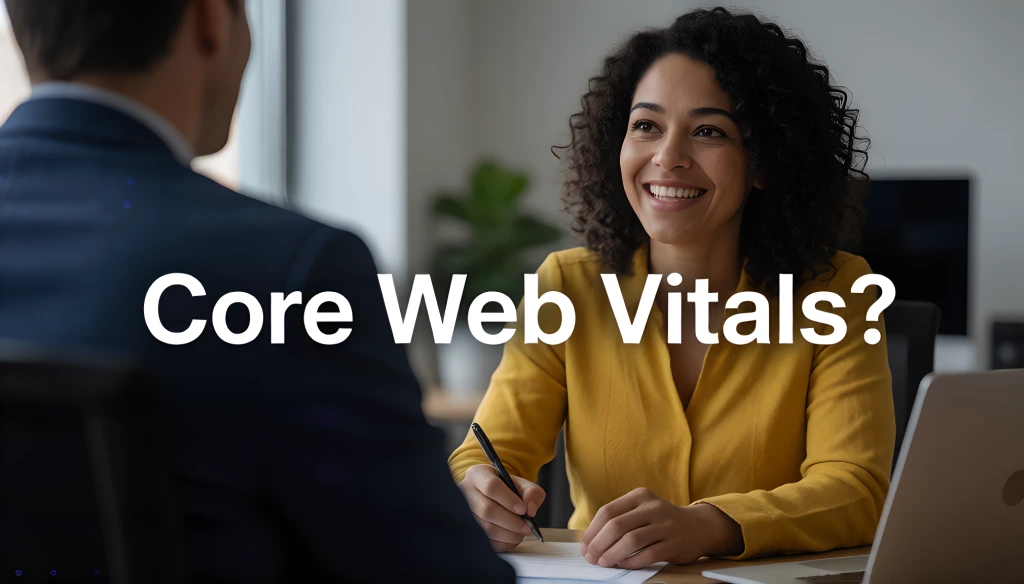What Are Core Web Vitals - Man and woman talking