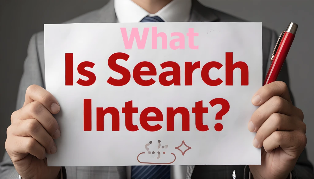 Man holding sign - What Is Search Intent